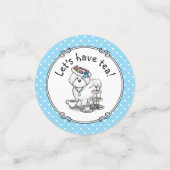 Girly Tea Party Bichon Frise Dog - Cute Confetti (Kleine voorkant)