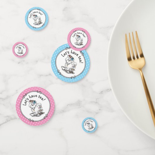 Girly Tea Party Bichon Frise Dog - Cute Confetti (Groep)