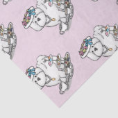 Girly Tea Party Bichon Frise Dog - Cute Tissuepapier (Detail)