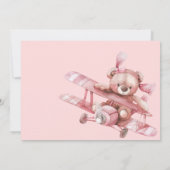 Girly Teddybeer We Can Bearly Wait Baby Shower Kaart (Achterkant)