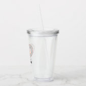 Girly Tennis Lover Personalized Acryl Drinkbeker (Links)