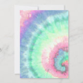 Girly Tie Dye Pool Party Verjaardag Kaart (Achterkant)