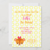 Girly Tiger Invitation Kaart (Achterkant)