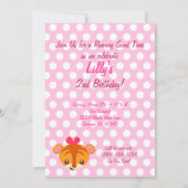 Girly Tiger Invitation Kaart (Achterkant)
