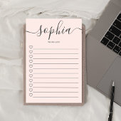 Girly to do list monogram kalligrafie roze post-it® notes