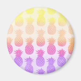 Girly Topical Rainbow Summer Pineapples Patroon Magneet