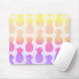 Girly Topical Rainbow Summer Pineapples Patroon Muismat