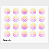 Girly Topical Rainbow Summer Pineapples Patroon Ronde Sticker (Vel)