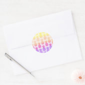 Girly Topical Rainbow Summer Pineapples Patroon Ronde Sticker (Envelop)