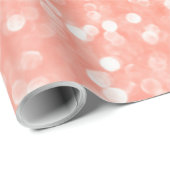 Girly Trend Roos Gold Blush Glitter Cadeaupapier (Rol Hoek)