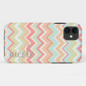 Girly Trendy Aztec Print Personalized Case-Mate iPhone Case (Achterkant (horizontaal))