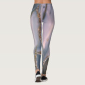 Girly Trendy Colorful Marble Texture Leggings (Achterkant)