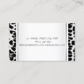 Girly Trendy Elegant, Leopard Print, Lashes Visitekaartje (Achterkant)