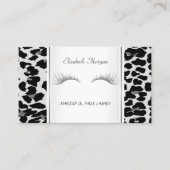 Girly Trendy Elegant, Leopard Print, Lashes Visitekaartje (Voorkant)