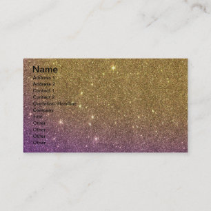 Girly Trendy Faux Gradient Glitter Visitekaartje