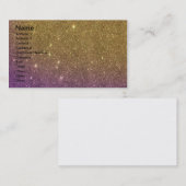 Girly Trendy Faux Gradient Glitter Visitekaartje (Voorkant / Achterkant)