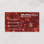 Girly Trendy Glitter Sparkles Elegant Classy Visitekaartje (Voorkant)