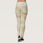 Girly Trendy Gold Marble Texture Leggings (Achterkant)