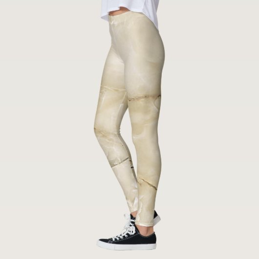 Girly Trendy Gold Marble Texture Leggings (Links)
