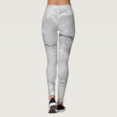 Girly Trendy Gray Marble Texture Leggings (Achterkant)