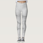 Girly Trendy Gray Marble Texture Leggings (Voorkant)