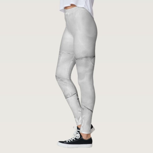 Girly Trendy Gray Marble Texture Leggings (Links)