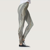 Girly Trendy Gray Marble Texture Leggings (Rechts)