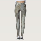 Girly Trendy Gray Marble Texture Leggings (Voorkant)