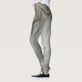 Girly Trendy Gray Marble Texture Leggings (Links)
