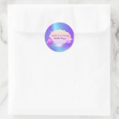 Girly Trendy, holografische cupcake bakkerij Ronde Sticker (Tas)