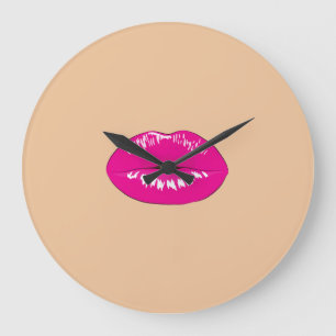 Girly Trendy Lips,Kiss Grote Klok