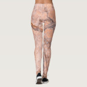 Girly Trendy Marble Stone Texture Leggings (Achterkant)