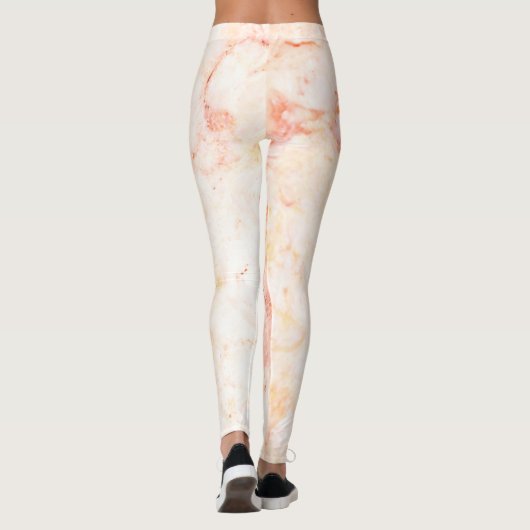Girly Trendy Marble Texture Leggings (Achterkant)