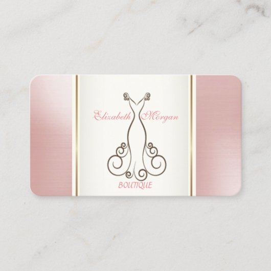 Girly Trendy Modern Elegant, Dress Visitekaartje (Voorkant)