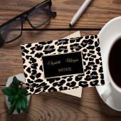 Girly Trendy Modern Elegant, Leopard Print, Lijst Visitekaartje