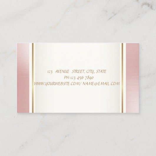 Girly Trendy Modern Elegant, Lips Visitekaartje (Achterkant)