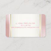 Girly Trendy Modern Gold Pineapple Tropical Visitekaartje (Achterkant)