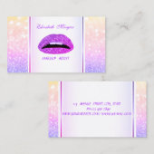 Girly Trendy Modern Ombre Elegant Lips Visitekaartje (Voorkant / Achterkant)