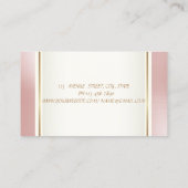 Girly trendy moderne elegante witte lotus visitekaartje (Achterkant)