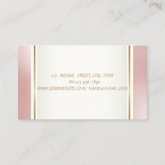 Girly trendy moderne elegante witte lotus visitekaartje (Achterkant)