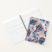 Girly Trendy Opal Leopard Print Monogram Notitieboek (Binnen)