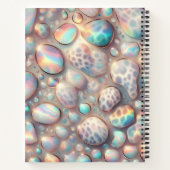 Girly Trendy Opal Leopard Print Monogram Notitieboek (Achterkant)