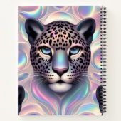 Girly Trendy Opal Leopard Print Monogram Notitieboek (Achterkant)