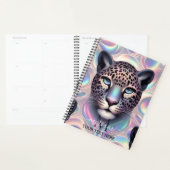 Girly Trendy Opal Leopard Print Monogram Softcover Planner (Display)