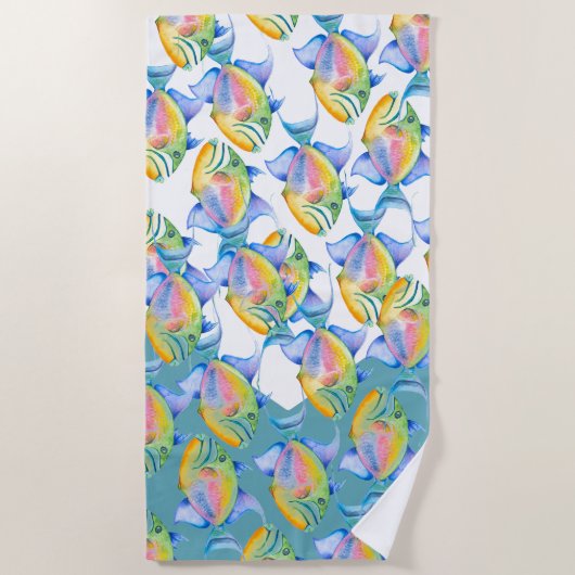 Girly Tropical Fish Lover Strandlaken (Voorkant)