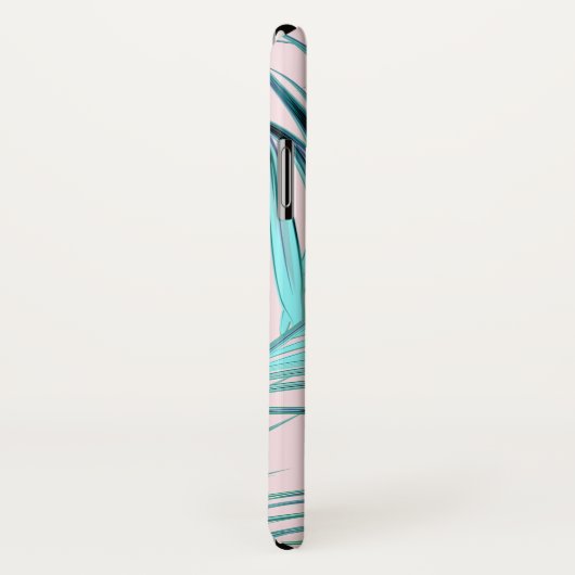 Girly Tropical Island Palm Fronds with Monogram Case-Mate iPhone Case (Achterkant / rechts)