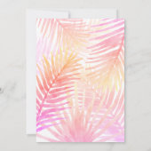 Girly Tropical Parrots Hawaiian Aloha Baby shower Kaart (Achterkant)