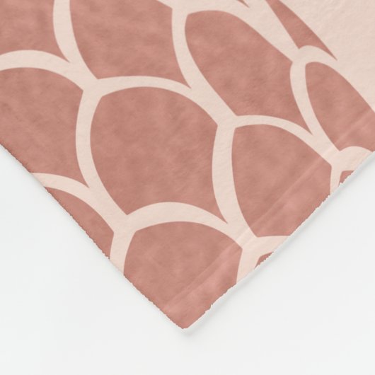 Girly Tropical Roos Gold Summer Pineapples Patroon Fleece Deken (Hoek)