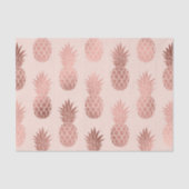 Girly Tropical Roos Gold Summer Pineapples Patroon Tissuepapier (Voorkant)