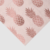 Girly Tropical Roos Gold Summer Pineapples Patroon Tissuepapier (Detail)